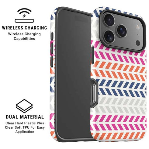 Striped Chevron iPhone 17 Pro Max Magsafe Impact Case