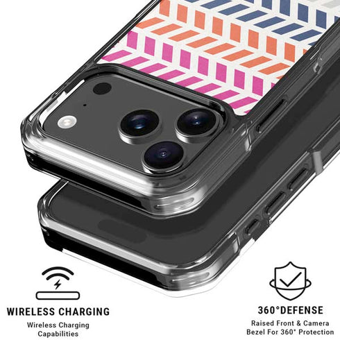 Striped Chevron iPhone 18 Pro Clear Case