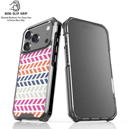 Striped Chevron iPhone 18 Pro Clear Case