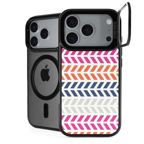 Striped Chevron iPhone 18 Pro Kickstand Case