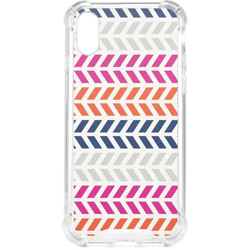 Striped Chevron iPhone XS Clear Case
