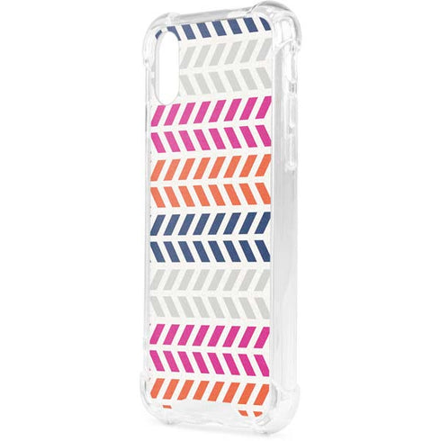 Striped Chevron iPhone XS Clear Case