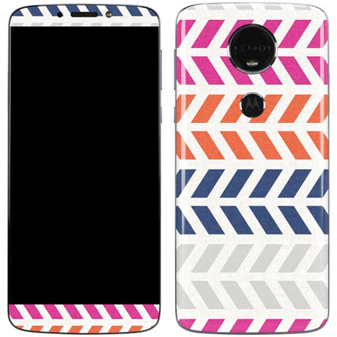 Striped Chevron Moto E5 Plus Skin