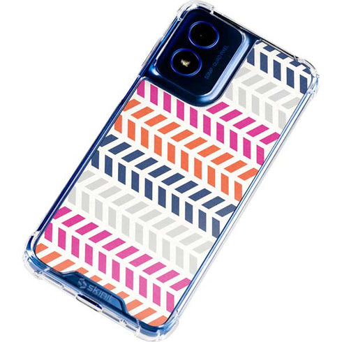 Striped Chevron Moto G 5G (2024) Clear Case