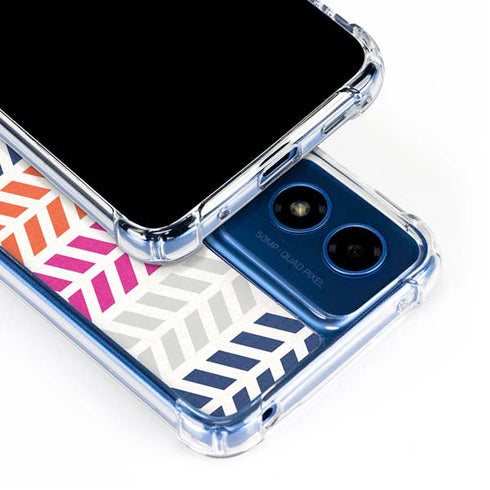 Striped Chevron Moto G 5G (2024) Clear Case