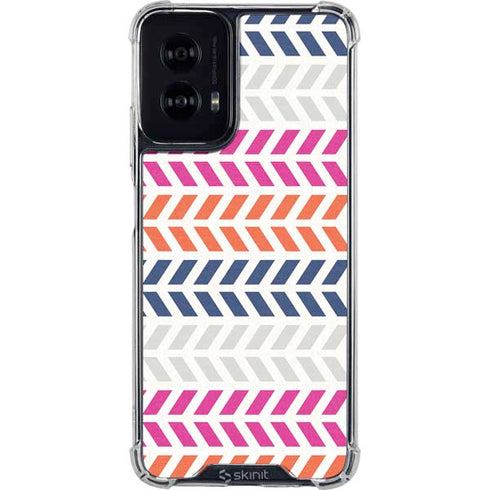 Striped Chevron Moto G Power 5G (2024) Clear Case