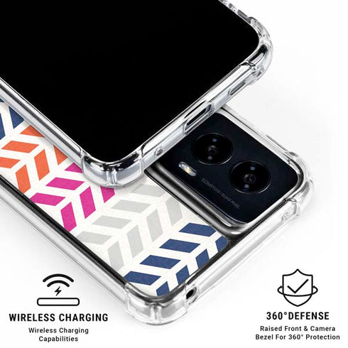 Striped Chevron Moto G Power 5G (2024) Clear Case