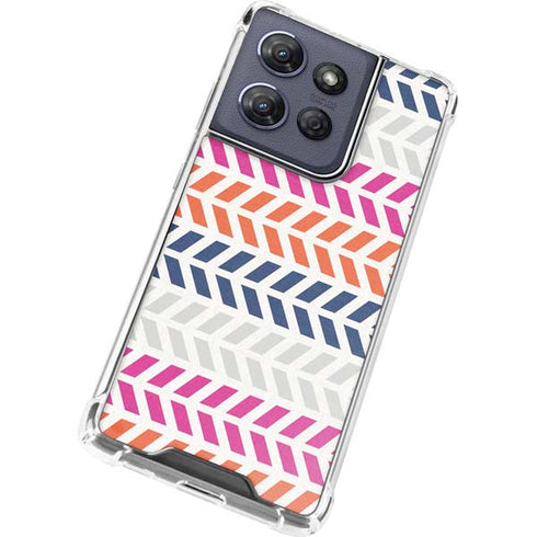 Striped Chevron Moto G Power 5G (2025) Clear Case