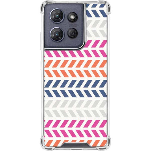 Striped Chevron Moto G Stylus 5G (2025) Clear Case
