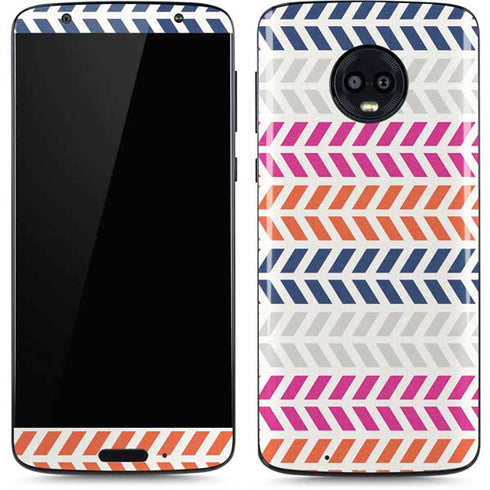 Striped Chevron Moto G6 Skin