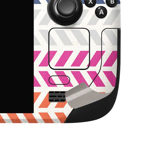 Striped Chevron Steam Deck Handheld Gaming Computer OLED Skin