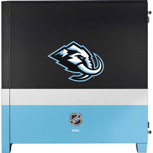 NHL Utah Mammoth Striped Jersey Corsair 4000D Tempered Glass Mid-Tower ATX Case Skin