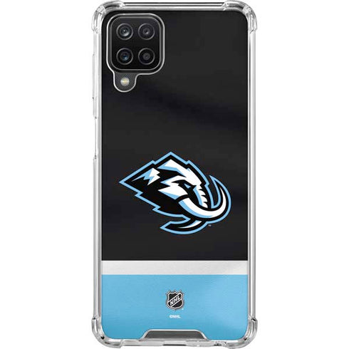 NHL Utah Mammoth Striped Jersey Galaxy A12 Clear Case