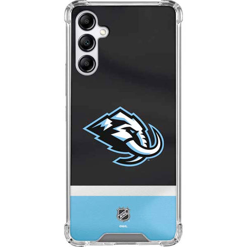 NHL Utah Mammoth Striped Jersey Galaxy A14 5G Clear Case