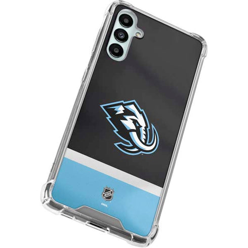 NHL Utah Mammoth Striped Jersey Galaxy A14 5G Clear Case