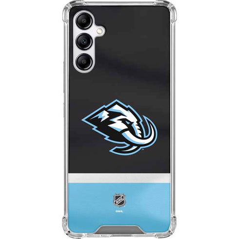 NHL Utah Mammoth Striped Jersey Galaxy A15 5G Clear Case