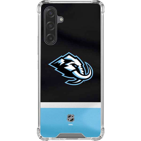 NHL Utah Mammoth Striped Jersey Galaxy A17 Clear Case