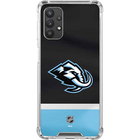 NHL Utah Mammoth Striped Jersey Galaxy A32 5G Clear Case