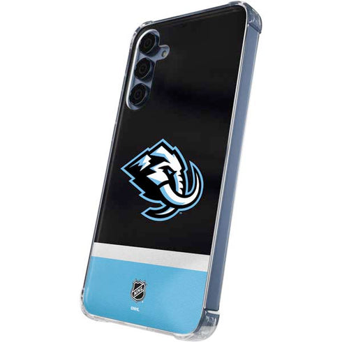 NHL Utah Mammoth Striped Jersey Galaxy A35 5G Clear Case