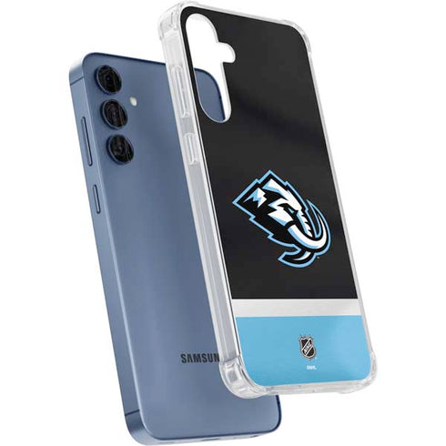 NHL Utah Mammoth Striped Jersey Galaxy A35 5G Clear Case