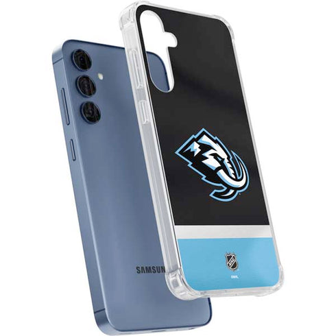 NHL Utah Mammoth Striped Jersey Galaxy A55 5G Clear Case