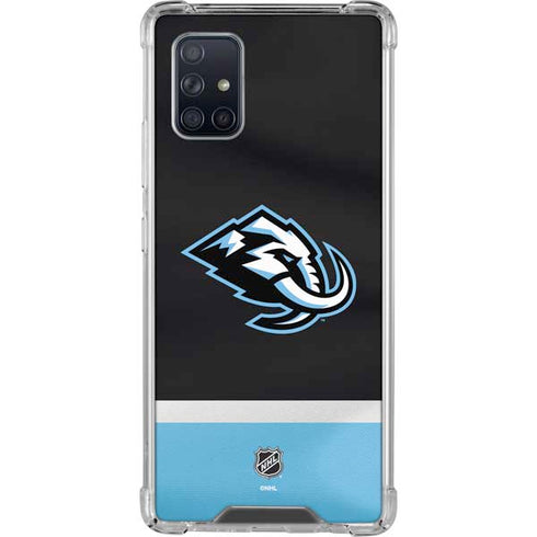 NHL Utah Mammoth Striped Jersey Galaxy A71 5G Clear Case