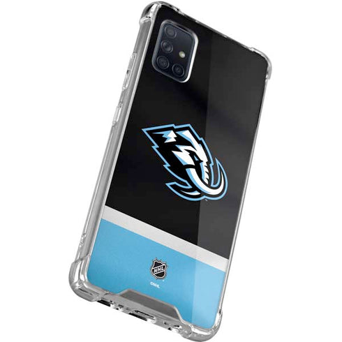 NHL Utah Mammoth Striped Jersey Galaxy A71 5G Clear Case