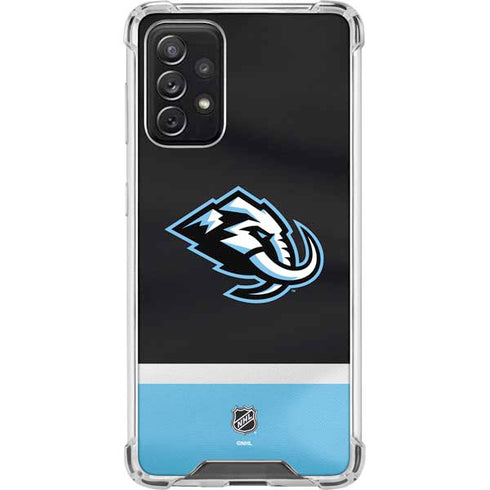 NHL Utah Mammoth Striped Jersey Galaxy A72 5G Clear Case