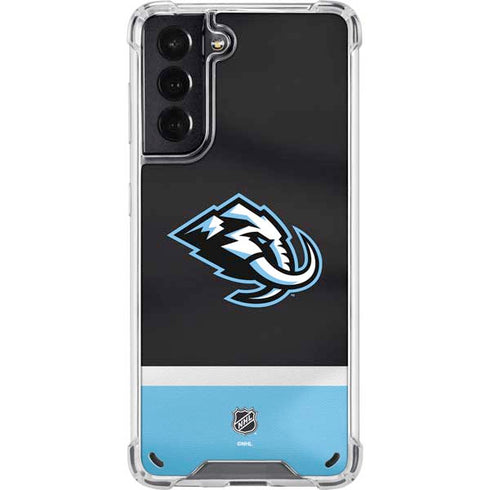 NHL Utah Mammoth Striped Jersey Galaxy S21 5G Clear Case