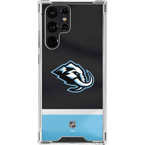 NHL Utah Mammoth Striped Jersey Galaxy S22 Ultra Clear Case