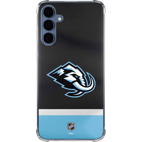 NHL Utah Mammoth Striped Jersey Galaxy S24 Clear Case