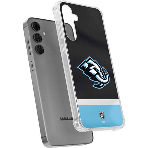 NHL Utah Mammoth Striped Jersey Galaxy S24 Plus Clear Case