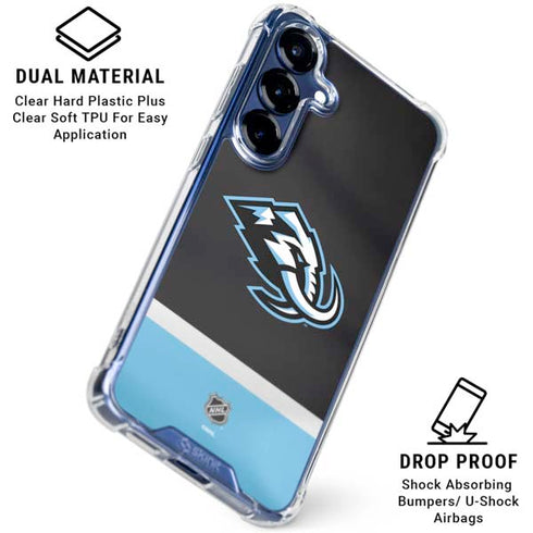 NHL Utah Mammoth Striped Jersey Galaxy S25 Plus Clear Case