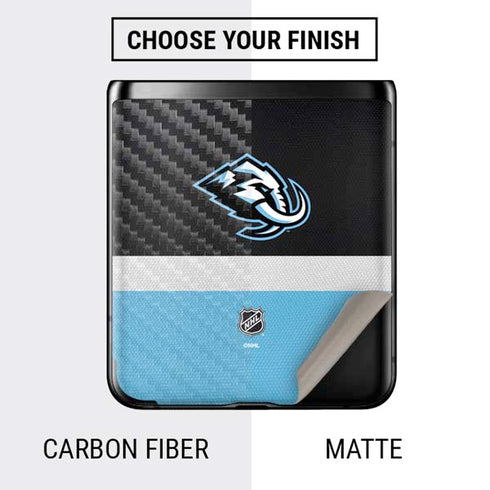 NHL Utah Mammoth Striped Jersey Galaxy Z Flip Skin