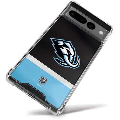 NHL Utah Mammoth Striped Jersey Google Pixel 7 Pro Clear Case