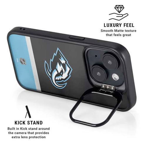 NHL Utah Mammoth Striped Jersey iPhone 14 Kickstand Case