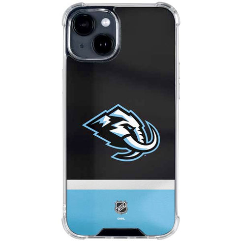 NHL Utah Mammoth Striped Jersey iPhone 14 Plus Clear Case
