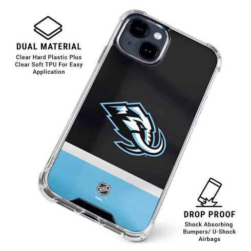NHL Utah Mammoth Striped Jersey iPhone 14 Plus Clear Case
