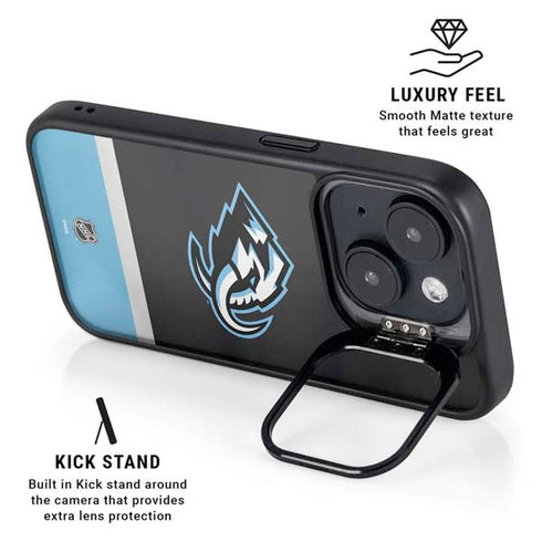 NHL Utah Mammoth Striped Jersey iPhone 14 Plus Kickstand Case