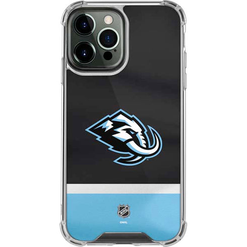 NHL Utah Mammoth Striped Jersey iPhone 14 Pro Max Clear Case
