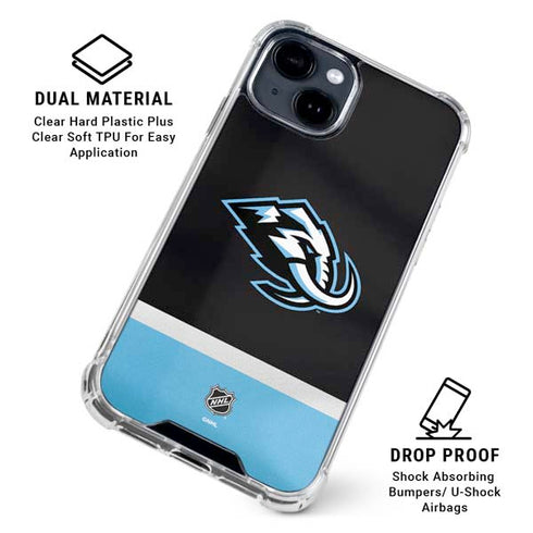 NHL Utah Mammoth Striped Jersey iPhone 15 Clear Case