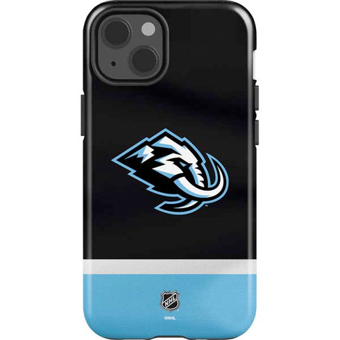 NHL Utah Mammoth Striped Jersey iPhone 15 Plus Impact Case