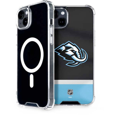 NHL Utah Mammoth Striped Jersey iPhone 15 Plus MagSafe Case