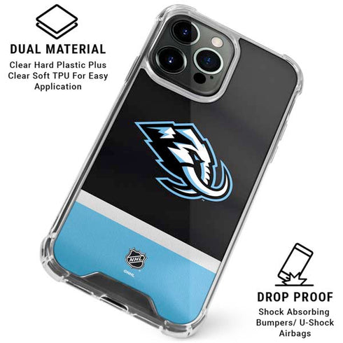 NHL Utah Mammoth Striped Jersey iPhone 15 Pro Max Clear Case