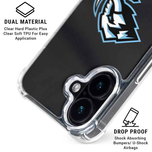 NHL Utah Mammoth Striped Jersey iPhone 16 Clear Case