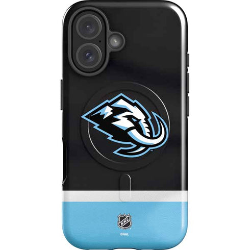 NHL Utah Mammoth Striped Jersey iPhone 16 Magsafe Impact Case