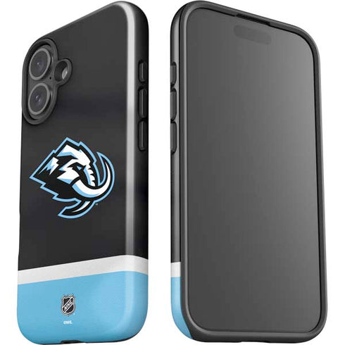 NHL Utah Mammoth Striped Jersey iPhone 16 Plus Impact Case