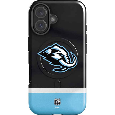 NHL Utah Mammoth Striped Jersey iPhone 16 Plus Magsafe Impact Case