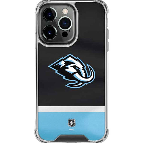 NHL Utah Mammoth Striped Jersey iPhone 16 Pro Max Clear Case