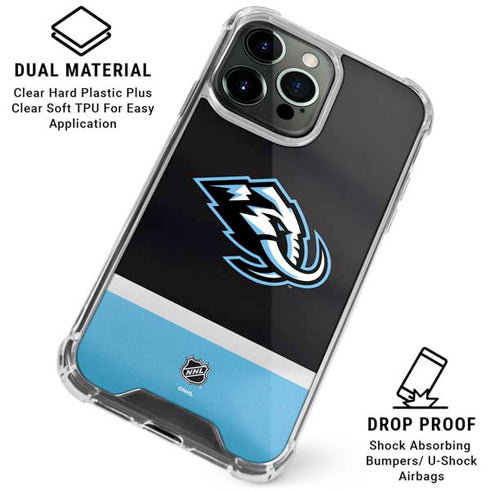 NHL Utah Mammoth Striped Jersey iPhone 16 Pro Max Clear Case